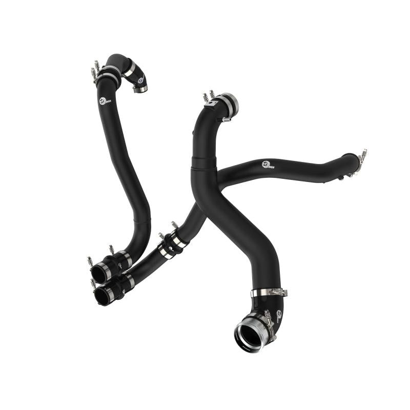 aFe BladeRunner 21-22 Ford F-150 Ecoboost V6-3.5L(tt) Aluminum Hot and Cold Charge Pipe Kit Black-SR1 Performance