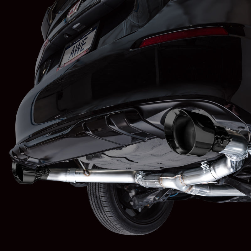 AWE Tuning 22+ Honda Civic Si/Acura Integra Track Edition Catback Exhaust - Dual Diamond Black Tips-SR1 Performance