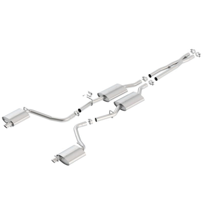 Borla 15-16 Dodge Charger 3.6L V6 S-Type Cat Back Exhaust (Uses Factory Valence)-SR1 Performance
