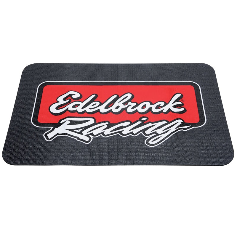 Edelbrock Racing Fender Cover - PVC Foam Mat - 2 Color Printed Edelbrock Racing Logo-SR1 Performance