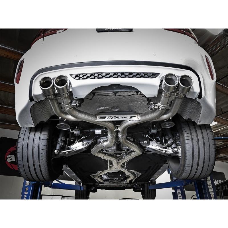 aFe MACH Force-Xp 3.5in. 304 SS C/B Exhaust w/o Muffler 15-18 BMW X5 M V8-4.4L (tt) - Polished Tip-SR1 Performance