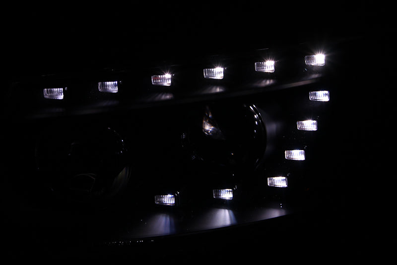 ANZO 2007-2007 Hyundai Santa Fe Projector Headlights w/ LED Black-SR1 Performance
