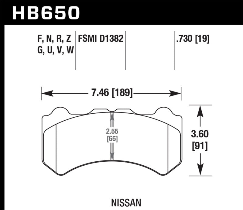 Hawk 09-16 Nissan GT-R HPS 5.0 Front Brake Pads-SR1 Performance
