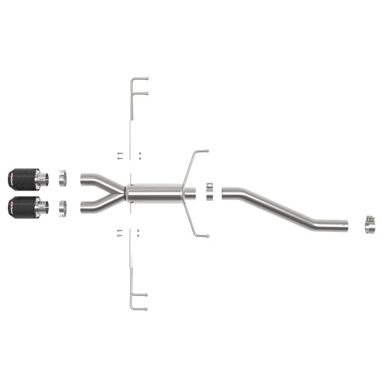 aFe Takeda 2.5in 304SS Axle-Back Exhaust System 17-19 Honda Civic Type R L4-2.0L (t)-SR1 Performance