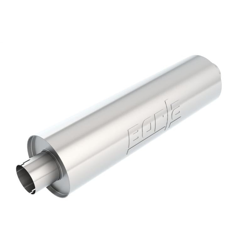 Borla Heavy Duty (Truck) Muffler - 3in Center-Center 24in x 6.75in Round (Notched)-SR1 Performance