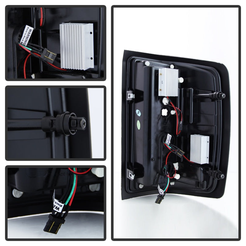 Spyder 14-18 Chevy 1500 / 15-19 GMC 3500 Dually / Bar LED Tail Lights Blk Smke ALT-YD-CS14-LBLED-BSM-SR1 Performance