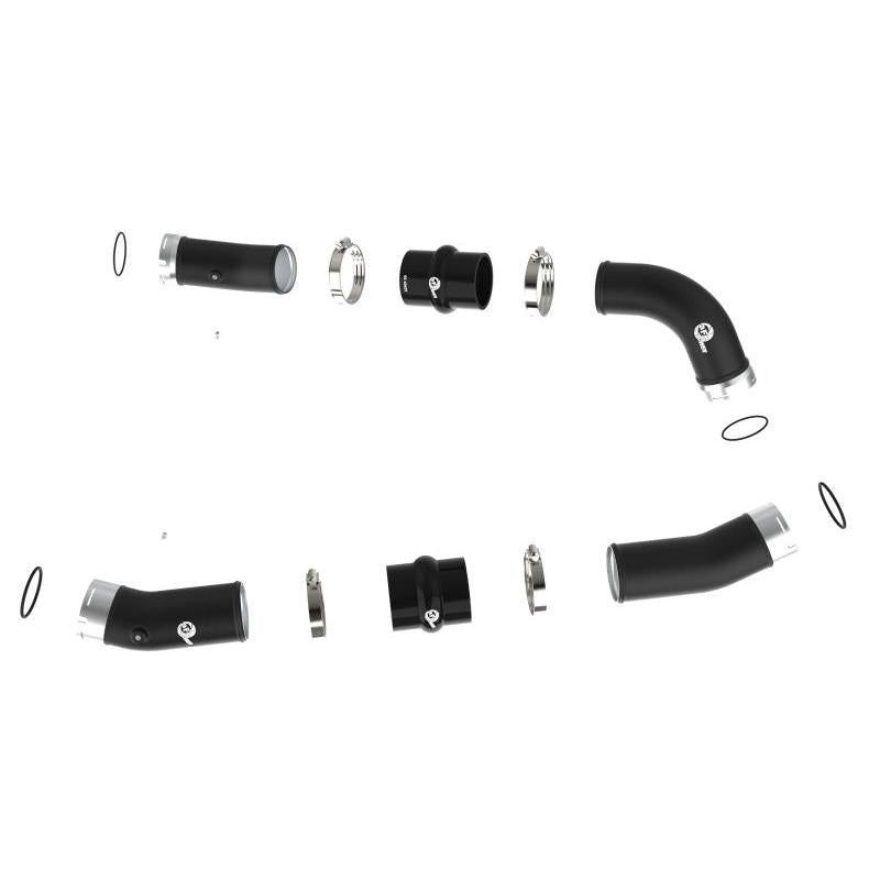 aFe 2024+ Toyota Tacoma BladeRunner 2.5in & 3in Aluminum Hot & Cold Charge Pipe Kit - Black-SR1 Performance