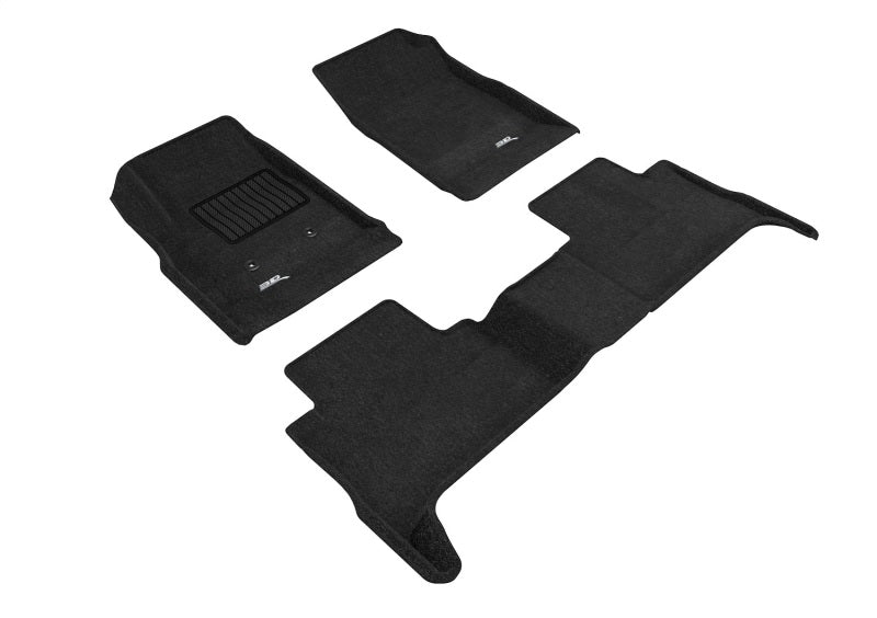 3D Maxpider 15-22Chevrolet Colorado Crew Cab Elegant 1st 2nd Row - Floor Mat Set (Black)-SR1 Performance