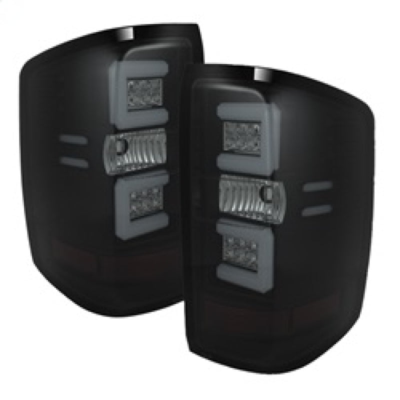 Spyder 14-18 Chevy 1500 / 15-19 GMC 3500 Dually / Bar LED Tail Lights Blk Smke ALT-YD-CS14-LBLED-BSM-SR1 Performance