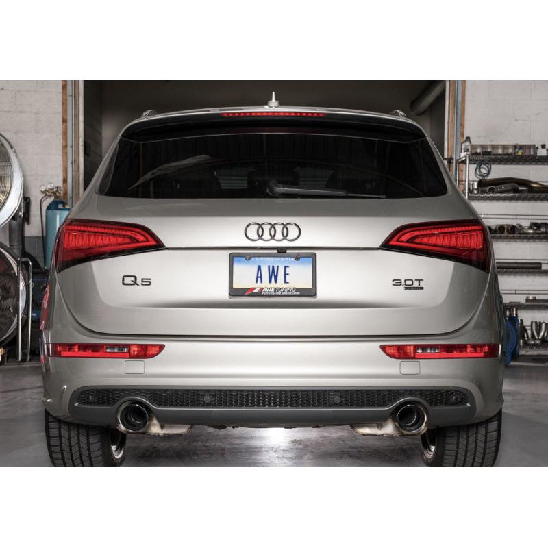 AWE Tuning Audi 8R Q5 3.0T Touring Edition Exhaust Dual Outlet Diamond Black Tips-SR1 Performance