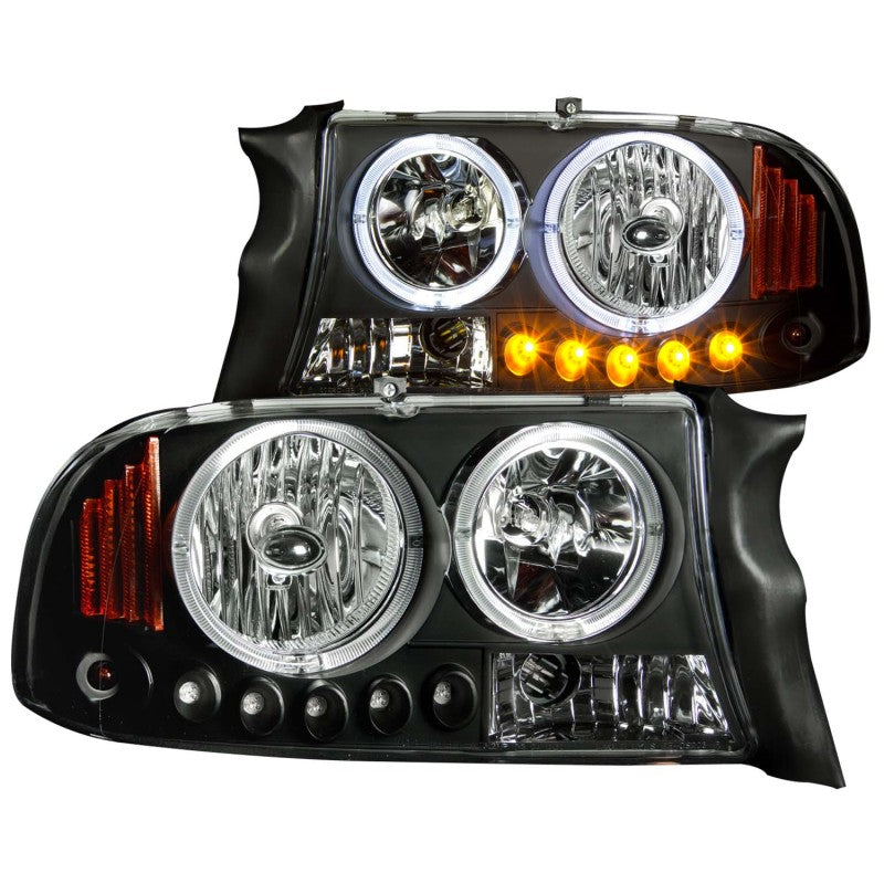 ANZO 1997-2004 Dodge Dakota Crystal Headlights Black 1pc-SR1 Performance