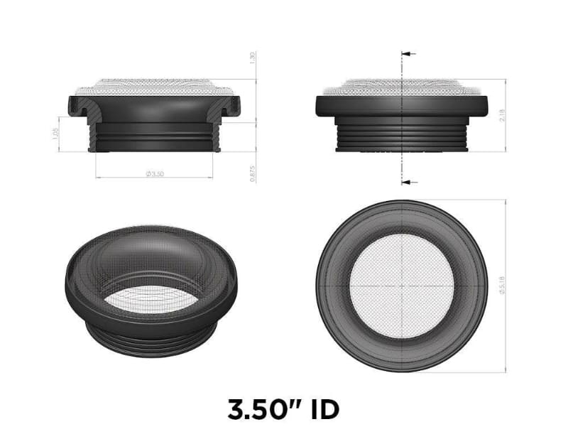 Technical drawing of an SB Volocity Stack 3.5 with dimensions on a white background