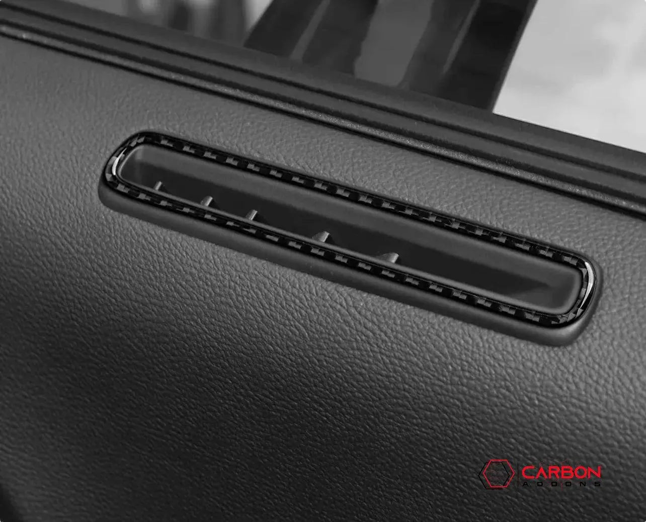Dodge Charger 2015-2023 Carbon Fiber Door AC Vent Trim Overlay for - carbonaddons Carbon Fiber Parts, Accessories, Upgrades, Mods