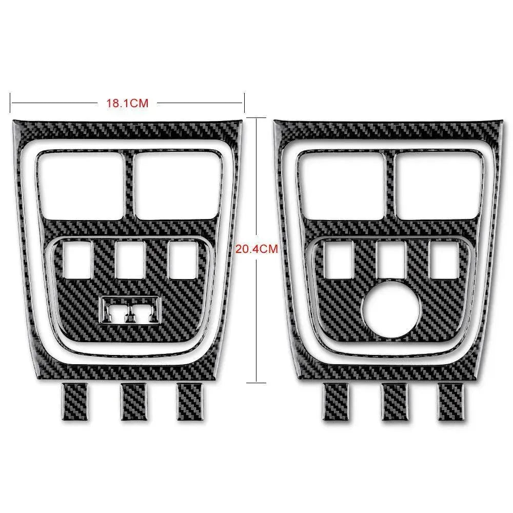 Dodge Charger 2015-2023 Carbon Fiber Rear Center Console AC Vent Trim Overlay - carbonaddons Carbon Fiber Parts, Accessories, Upgrades, Mods