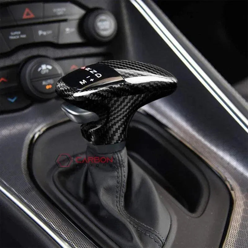 Dodge Charger/Challenger/Durango 2015-2023 Carbon Fiber Shift Knob Covers - carbonaddons Carbon Fiber Parts, Accessories, Upgrades, Mods