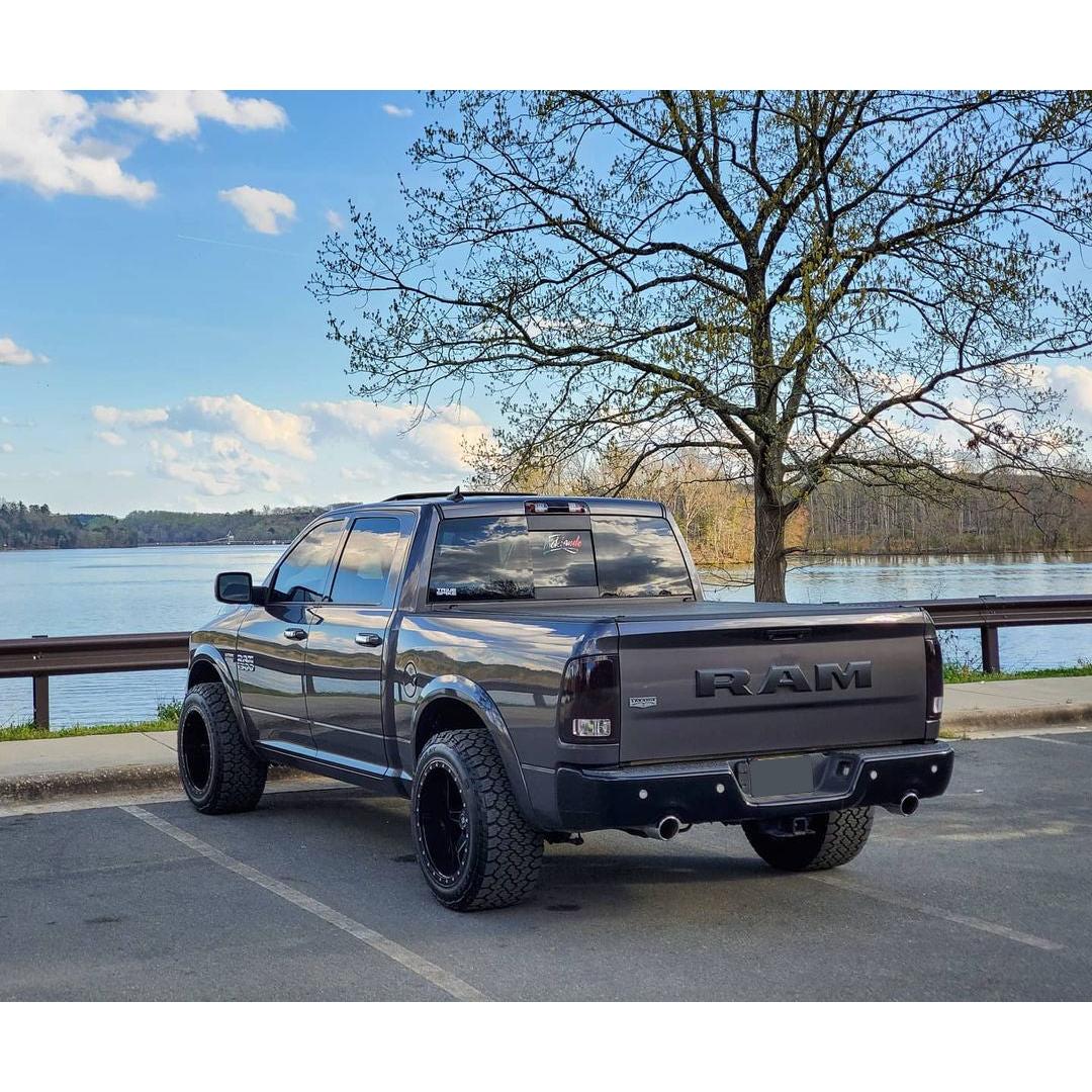 2009-2018 Ram - Rear BUMPERSHELLZ™ - Chrome Delete Truck Bumper Caps