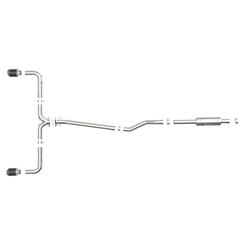 aFe Takeda 2-1/2in 304 SS Cat-Back Exhaust w/ Carbon Fiber Tips 14-18 Mazda 3 L4 2.0L/2.5L-SR1 Performance