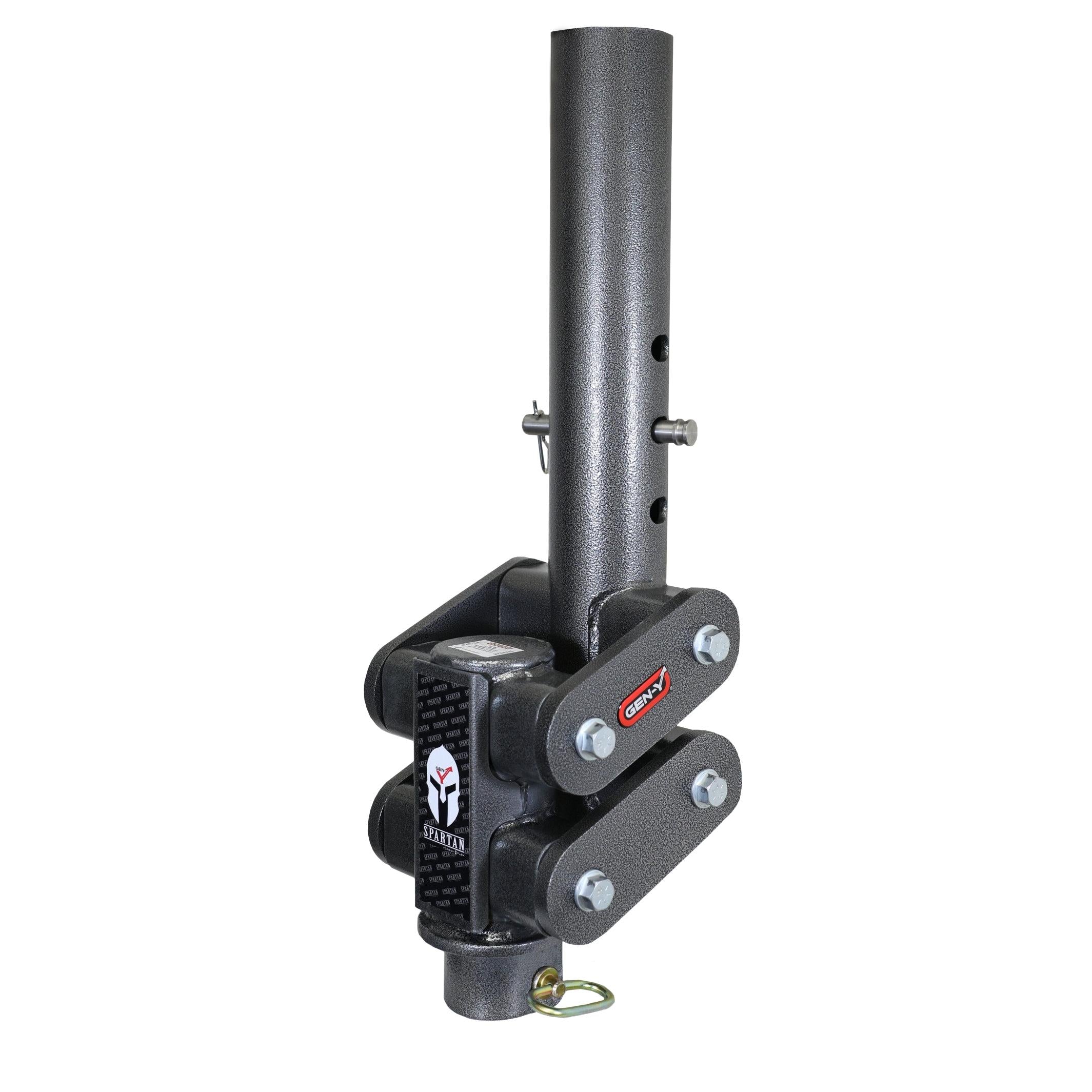 Gen-Y Spartan Torsion-Flex Gooseneck Coupler Manual Latch 5in Offset 4in RD Tube w/GH 097 Pin