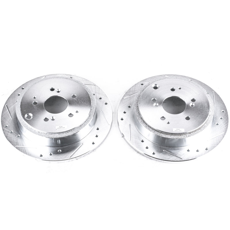 Power Stop 01-06 Acura MDX Rear Evolution Drilled & Slotted Rotors - Pair-SR1 Performance