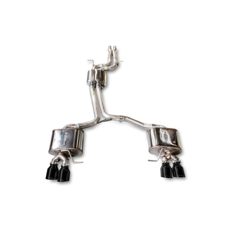 AWE Tuning Audi 8R SQ5 Touring Edition Exhaust - Quad Outlet Diamond Black Tips-SR1 Performance