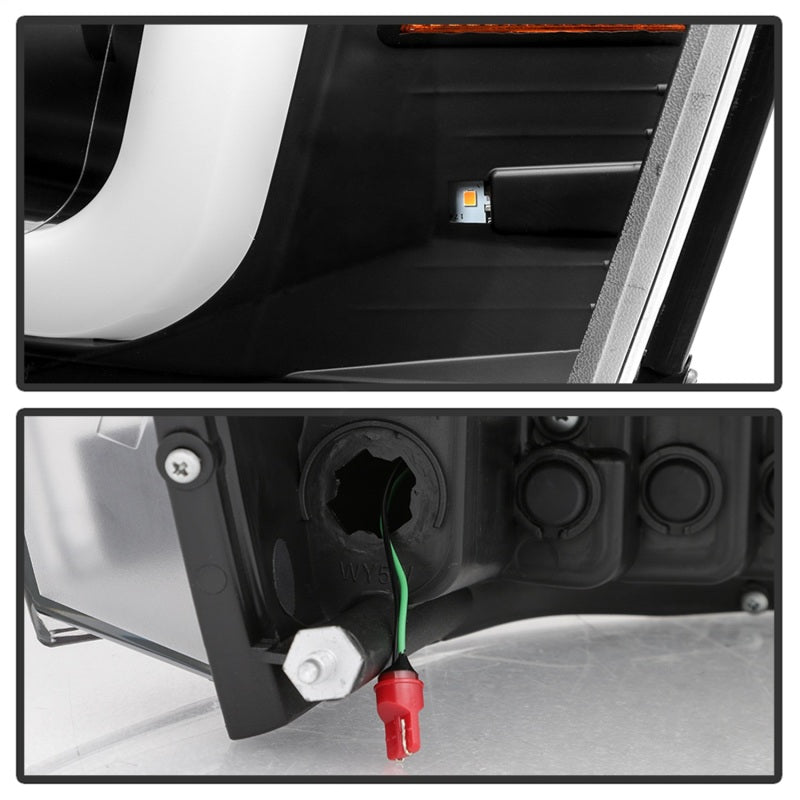 Spyder Dodge Ram 1500 06-08 V2 Projector Headlights - Light Bar DRL - Black (PRO-YD-DR06V2-LB-BK)-SR1 Performance