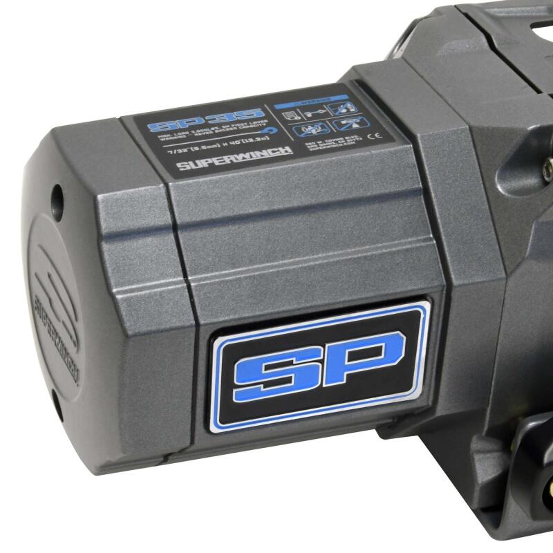 Superwinch 3500 LBS 12V DC 7/32in x 40ft Synthetic Rope Hawse Fairlead SP 35SR Winch-SR1 Performance