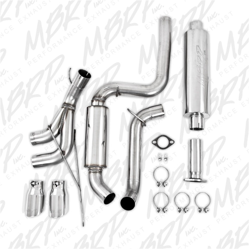 MBRP 13-14 Ford Focus ST 2.0L EcoBoost Dual Center Outlet T409 3in Cat Back-SR1 Performance