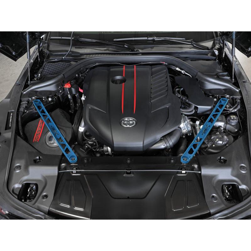 aFe CONTROL 304 Stainless Steel Front Suspension Strut Brace Blue - Toyota GR Supra (A90) 20-21-SR1 Performance