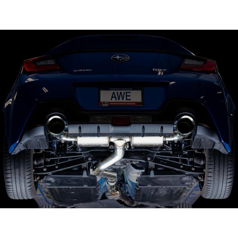 AWE Subaru BRZ/ Toyota GR86/ Toyota 86 Touring Edition Cat-Back Exhaust- Chrome Silver Tips-SR1 Performance