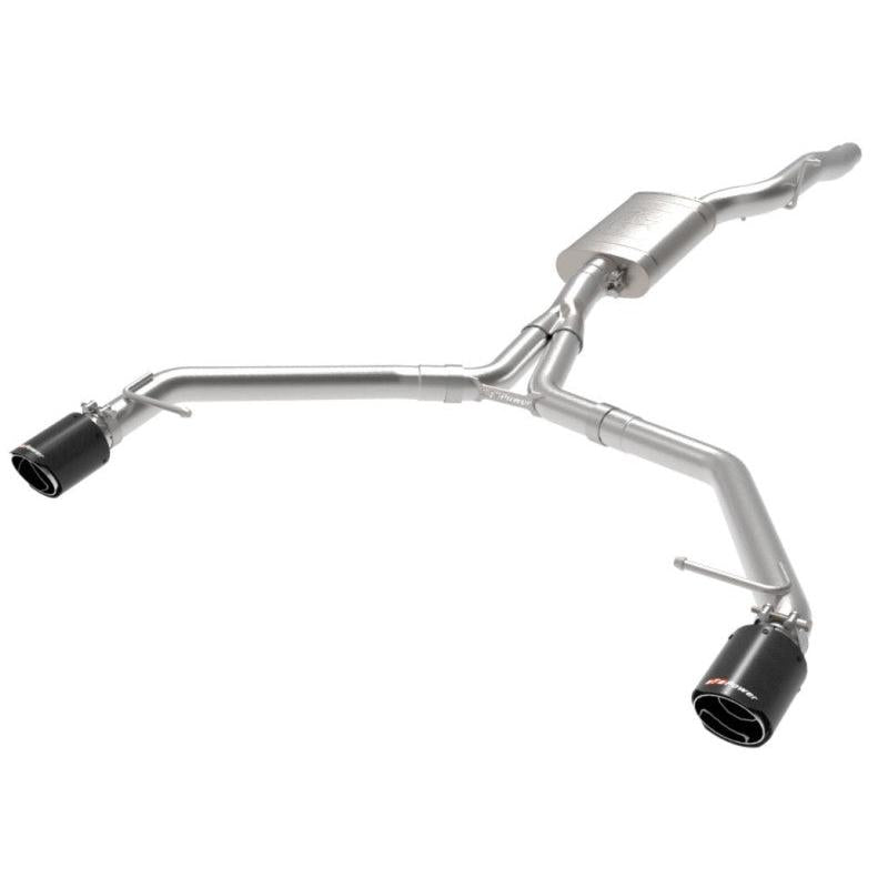 afe MACH Force-Xp 13-16 Audi Allroad L4 SS Axle-Back Exhaust w/ Carbon Tips-SR1 Performance