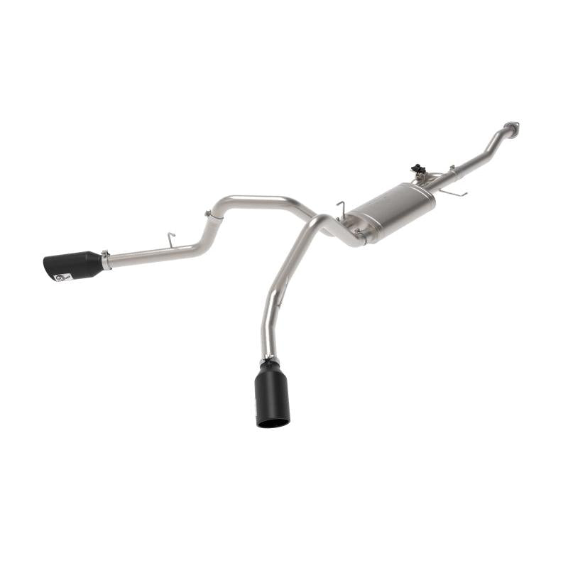 aFe Gemini XV 3in 304 SS Cat-Back Exhaust 15-20 Ford F-150 V6 2.7L/3.5 w/ Black Tips-SR1 Performance