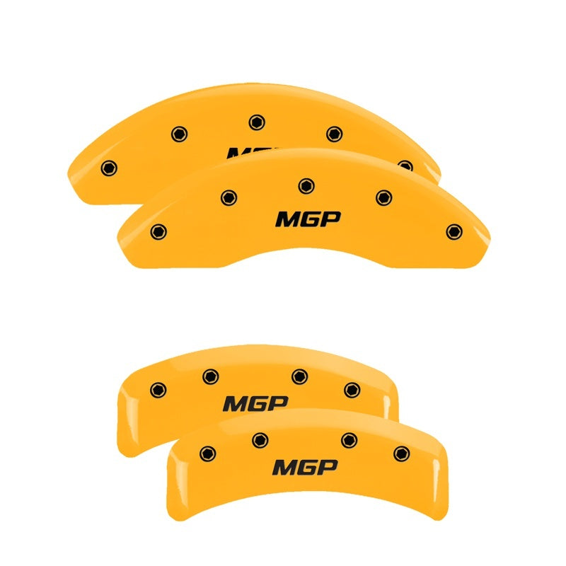 MGP 4-Piece Caliper Cover Set for BMW 318iC 1984-1993 * Yellow Finish with Black Engraving