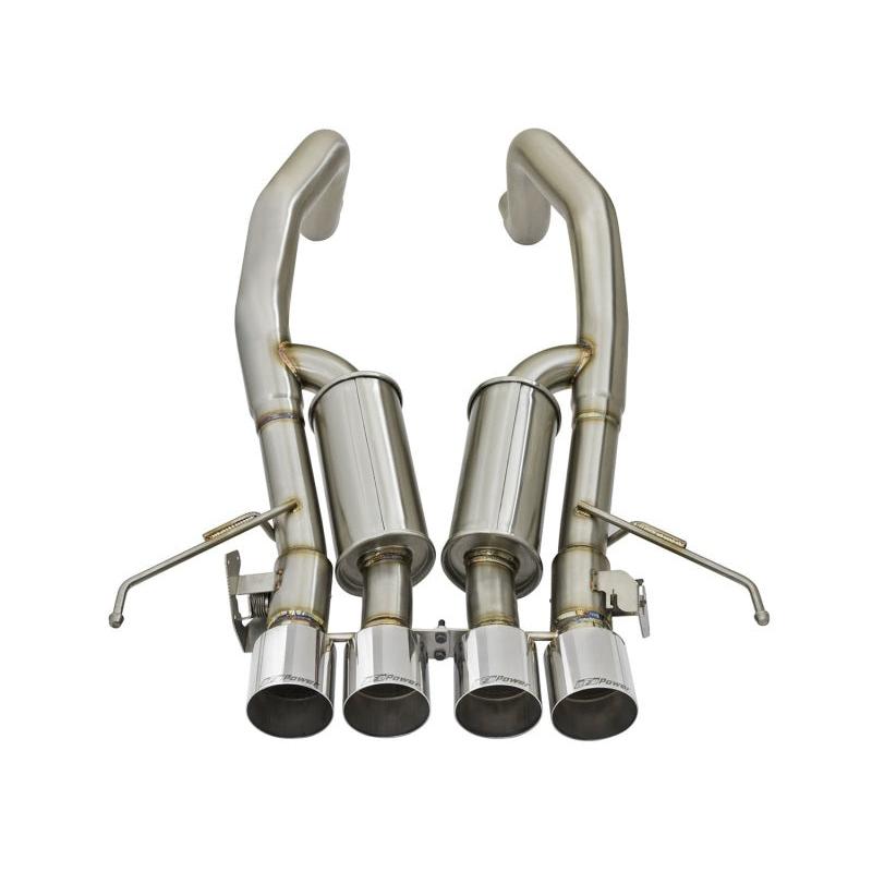 aFe MACHForce XP 3in-2 1/2in Axle Back 304SS Exhaust w/ Polished Tips 15-17 Chevy Corvette Z06-SR1 Performance