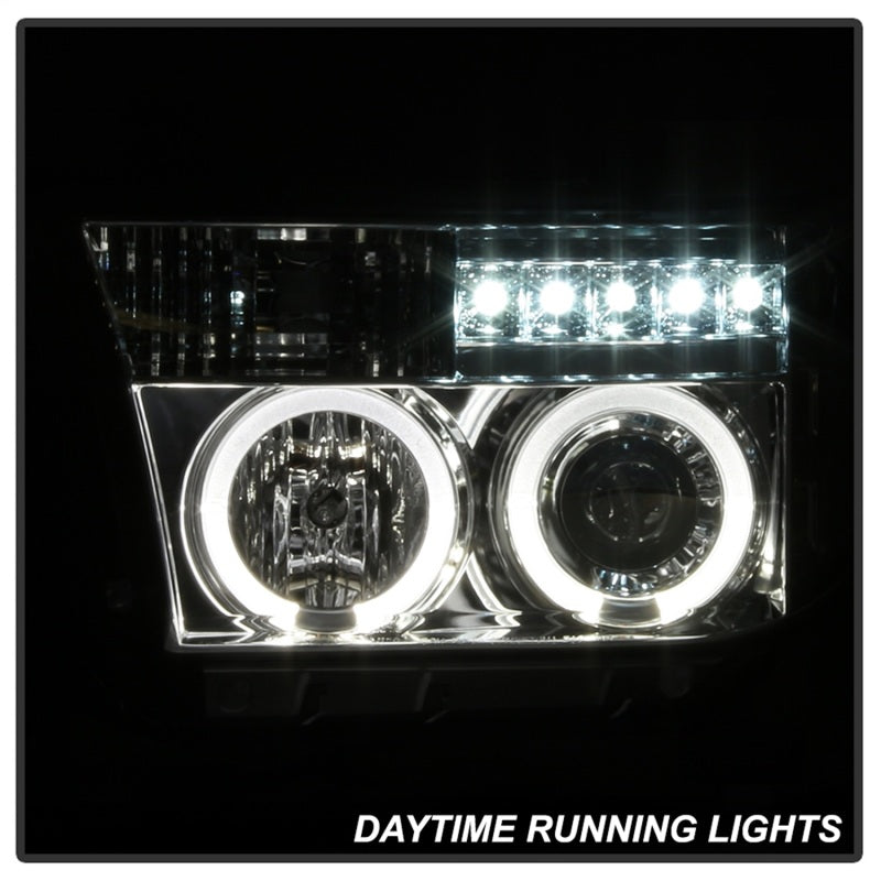 Spyder Toyota Tundra 07-13 Projector Headlights LED Halo LED Chrm PRO-YD-TTU07-HL-C-SR1 Performance