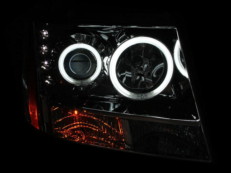 ANZO 2007-2013 Chevrolet Avalanche Projector Headlights w/ Halo Chrome-SR1 Performance