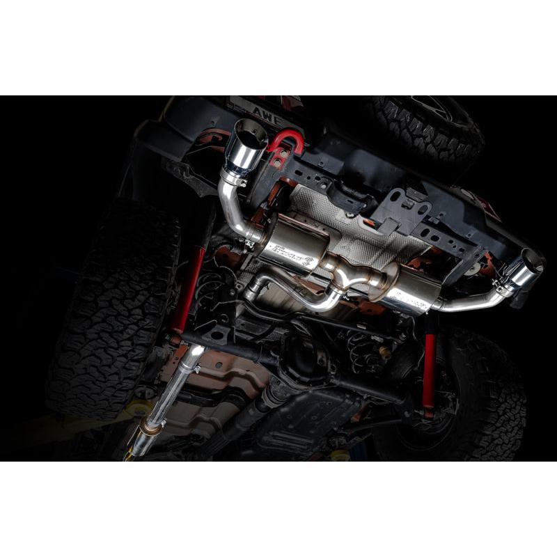 AWE Tuning 2018+ Jeep Wrangler JL/JLU Tread Edition Axle-Back Dual Exhaust - Chrome Silver Tips-SR1 Performance