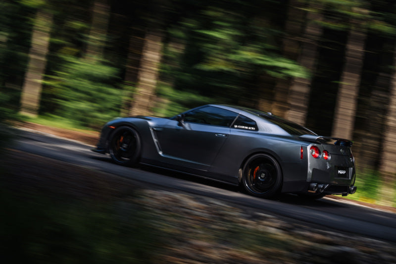 MBRP 2009-2023 Nissan GTR 3.8L Stainless Steel 3.5in Cat-Back, Dual Split Rear Quad Carbon Tips-SR1 Performance