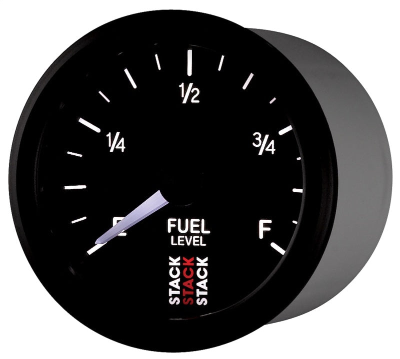 Autometer Stack Instruments 52mm 0-280 Ohm Programmable Pro Stepper Motor Fuel Level Gauge - Black-SR1 Performance