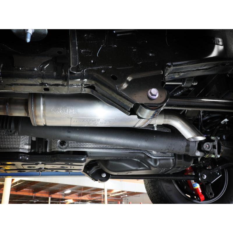 aFe 2024 Toyota Tacoma L4-2.4L ROCK BASHER 2.5in 409 Stainless Steel Cat-Back Exhaust System-SR1 Performance
