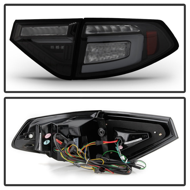 Spyder 08-14 Subara Impreza WRX Hatchback LED Tail Lights Seq Signal Blk Smoke ALT-YD-SI085D-SEQ-BSM-SR1 Performance