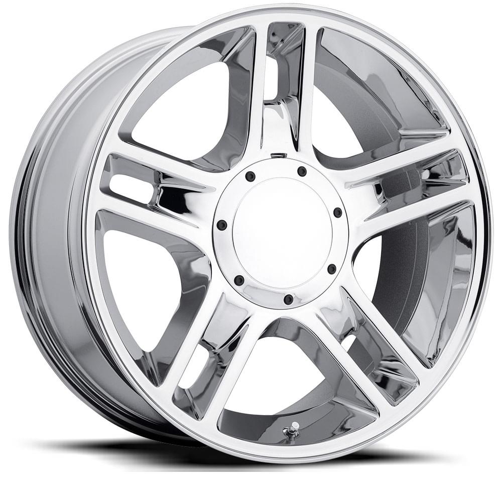 20X9 5X135/5X5.5 +14 HB 87.0 2000 F-150 HARLEY CHROME WITH CAP-SR1 Performance