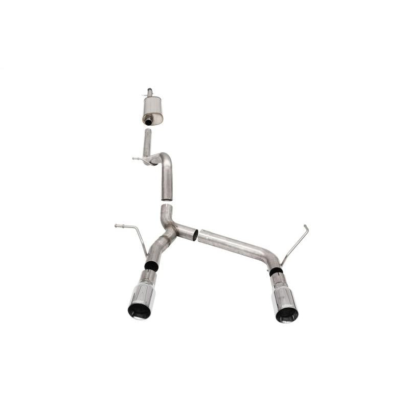Corsa 2007-2018 Jeep Wrangler JKU 3.6L Sport 2.75in Cat-Back Exhaust w/ Single 4in Tips-SR1 Performance