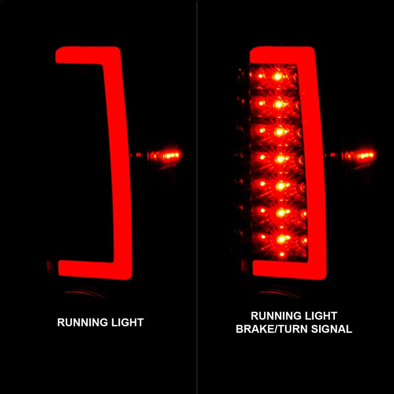 ANZO 2004-2012 Chevrolet Colorado/ GMC Canyon LED Tail Lights w/ Light Bar Black Housing Smoke Lens-SR1 Performance