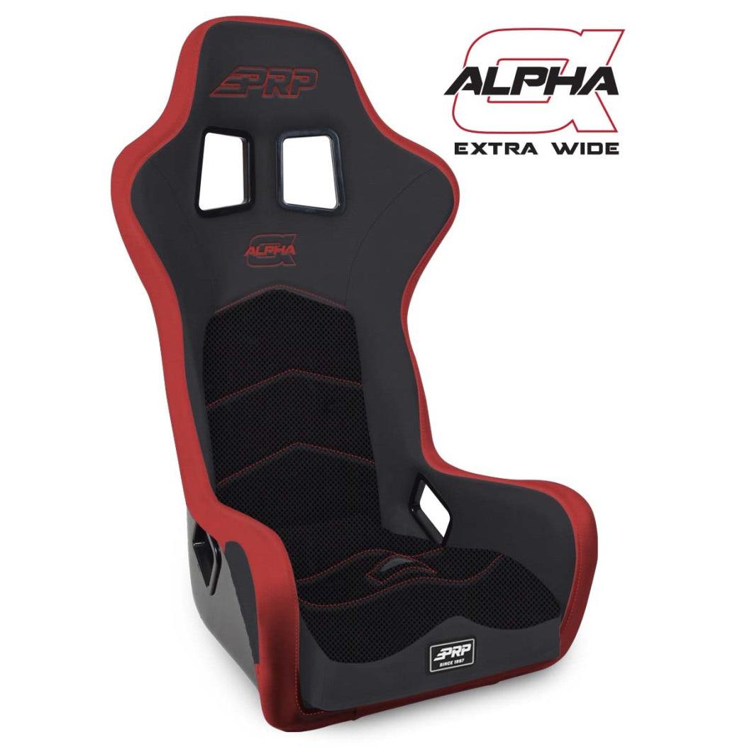 PRP Alpha Composite Seat/Extra Wide- Black/Red-SR1 Performance