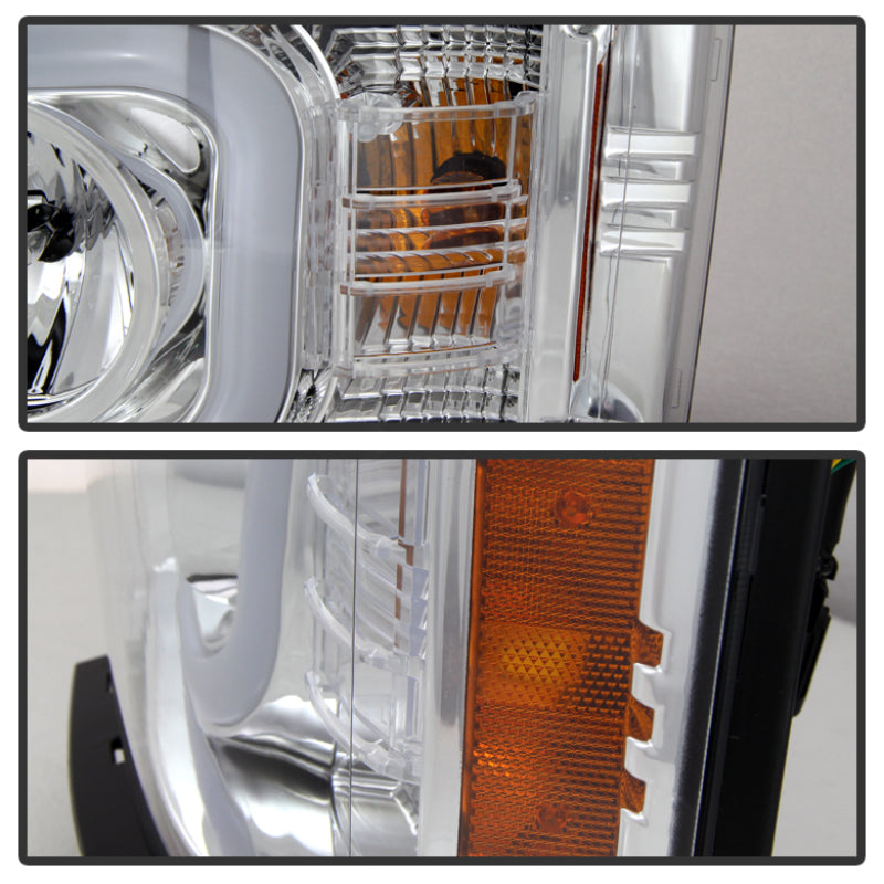 Spyder Chevy Silverado 1500 14-16 Projector Headlights Light Bar DRL Chrm PRO-YD-CS14-LBDRL-C-SR1 Performance