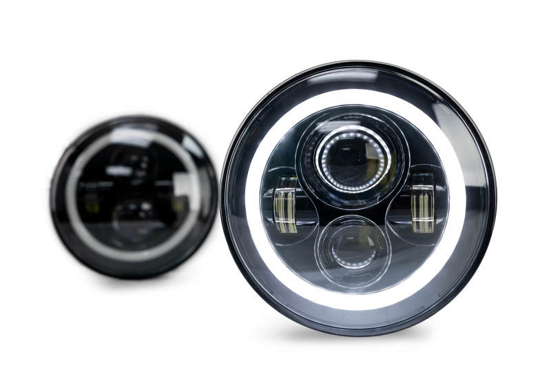 DV8 Offroad LED Projector Headlights with Halo for Jeep Wrangler JK (2007-2018)