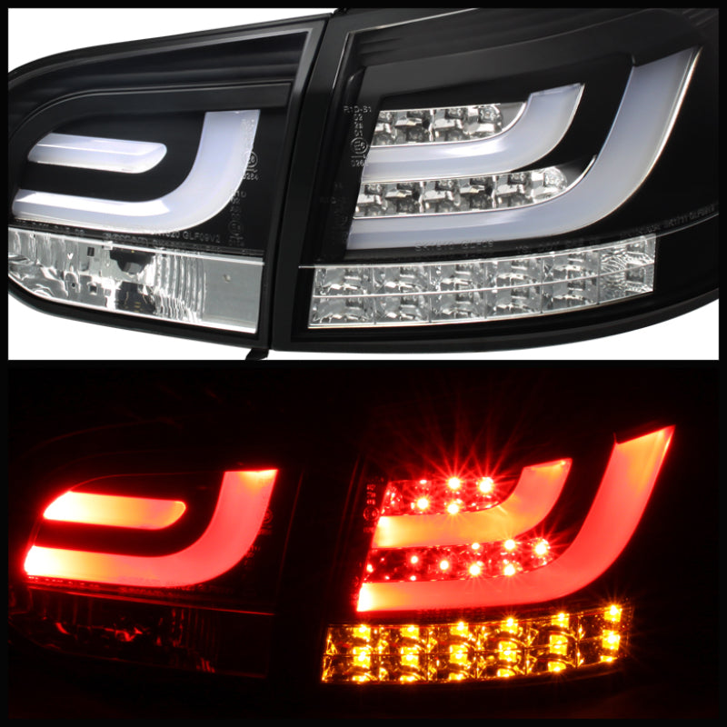 Spyder Volkswagen Golf/GTI 10-13 G2 Type With Light Bar LED Tail Lights Black ALT-YD-VG10-LED-G2-BK-SR1 Performance