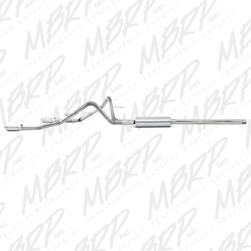 MBRP 2004-2008 Ford F150 4.6/5.4L EC/CC-SB Cat Back Dual Split Rear-SR1 Performance