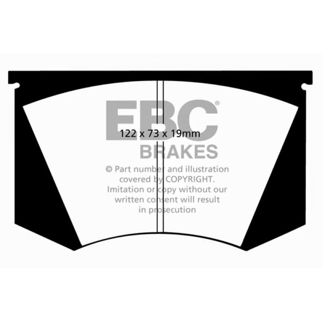 EBC Yellowstuff Front Brake Pads for 1966-1976 Lamborghini Models – High-Performance Street and Track Use