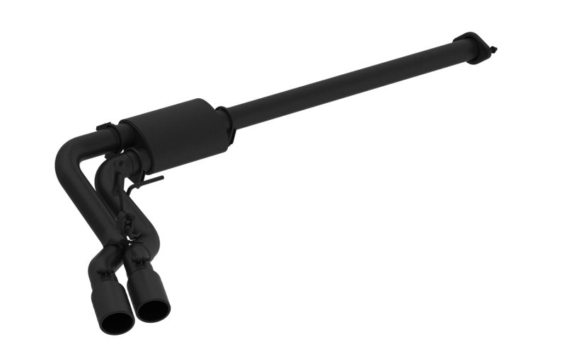 MBRP 15-16 Ford F-150 2.7L/3.5L/5.0L 3in Cat Back Single Side Pre-Axle Dual Exit Black Coated-SR1 Performance